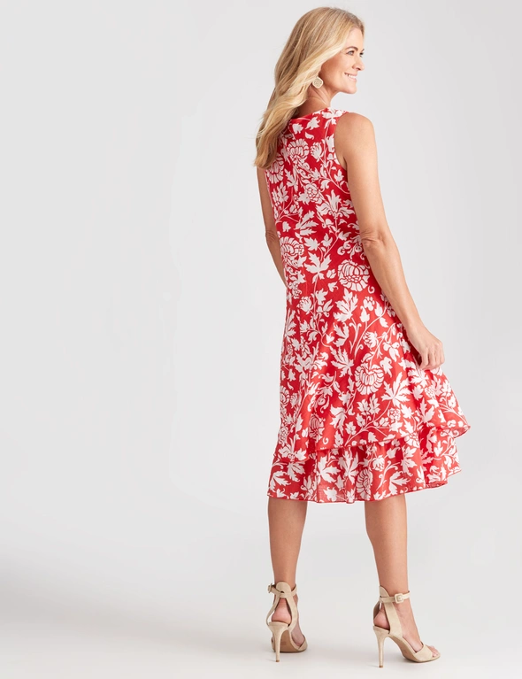 NONI B SLEEVELESS TIERED FLORAL DRESS, hi-res image number null