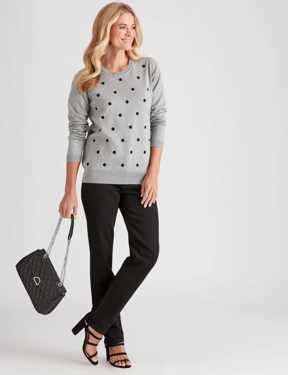 NONI B EMBROIDERED SPOT JUMPER, hi-res image number null