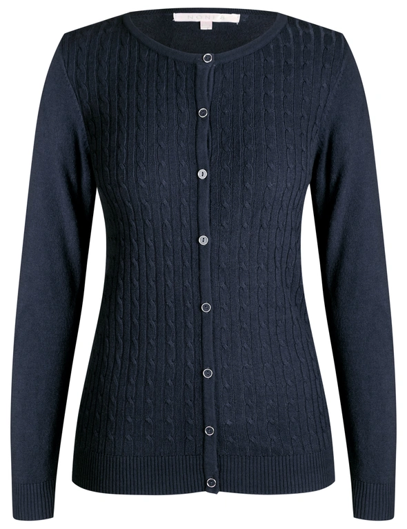 Noni B Long Sleeve Cable Knitwear Cardigan, hi-res image number null
