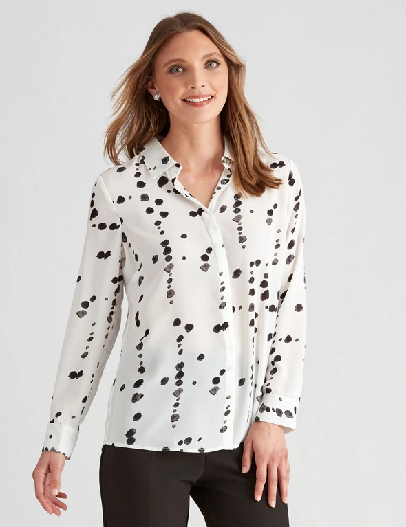 NONI B WOVEN COLLARED SHIRT, hi-res image number null