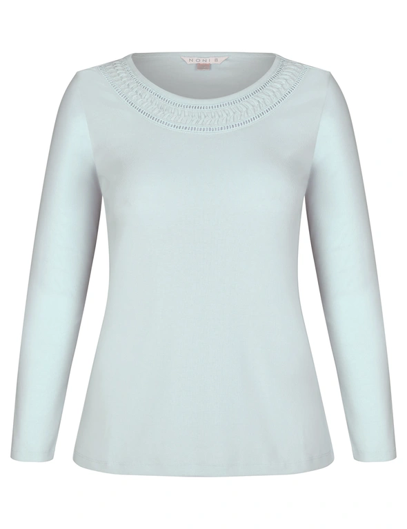 Noni B COTTON NECK DETAIL TEE, hi-res image number null