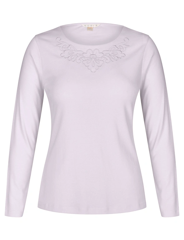 Noni B COTTON EMBROIDERED TEE, hi-res image number null