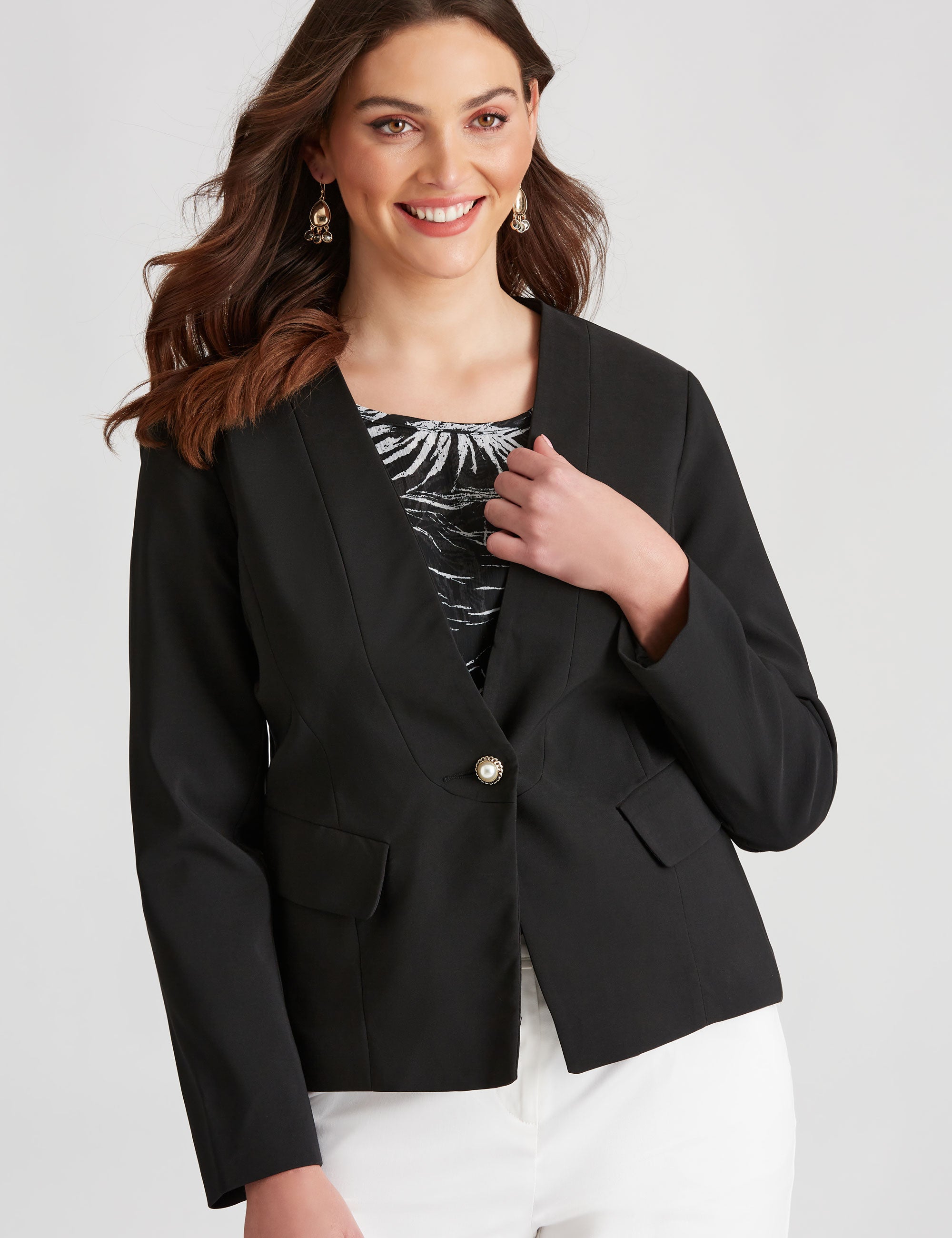 LIZ JORDAN PEARL BUTTON JACKET | Liz Jordan