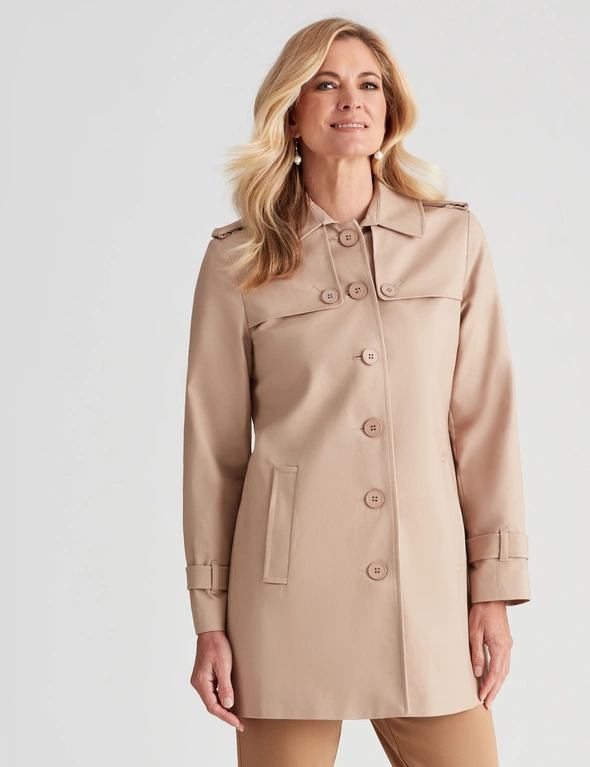 NONI B COTTON TRENCH COAT, hi-res image number null