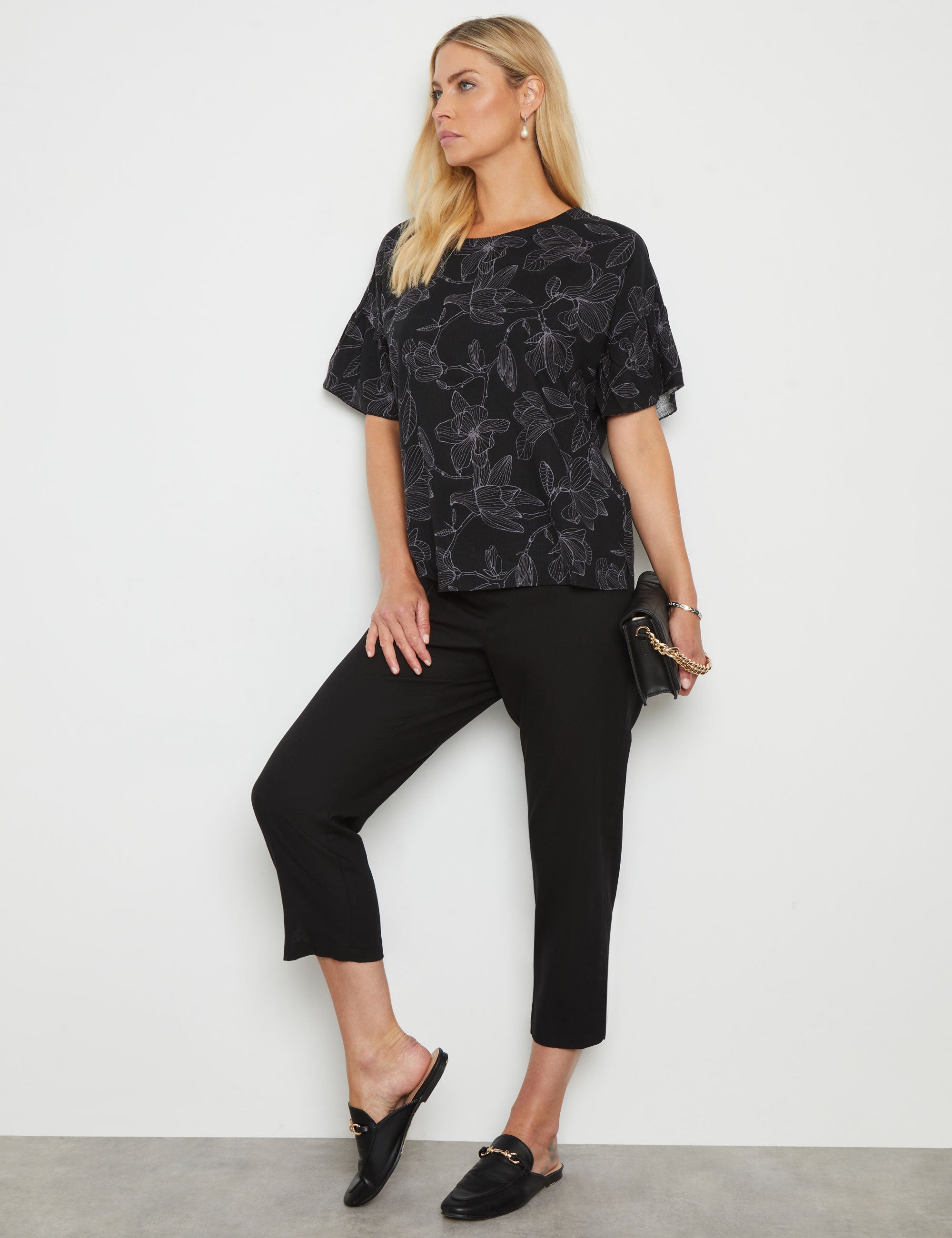 Noni B Linen Print Top | Noni B