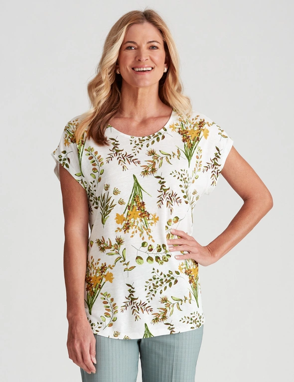 Noni B Linen Printed Blouse, hi-res image number null