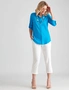 Noni B 3/4 Sleeve Plain Linen Shirt, hi-res
