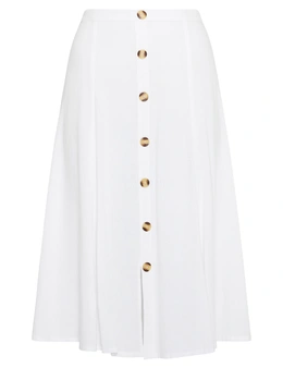 Noni B A-Line Linen Button Skirt