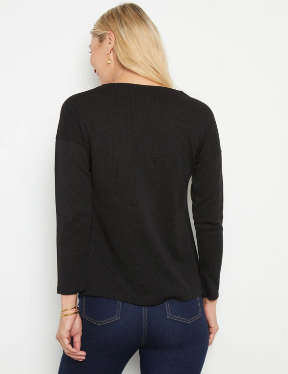 NONI B ZIPPED DETAIL KNITWEAR TOP, hi-res image number null