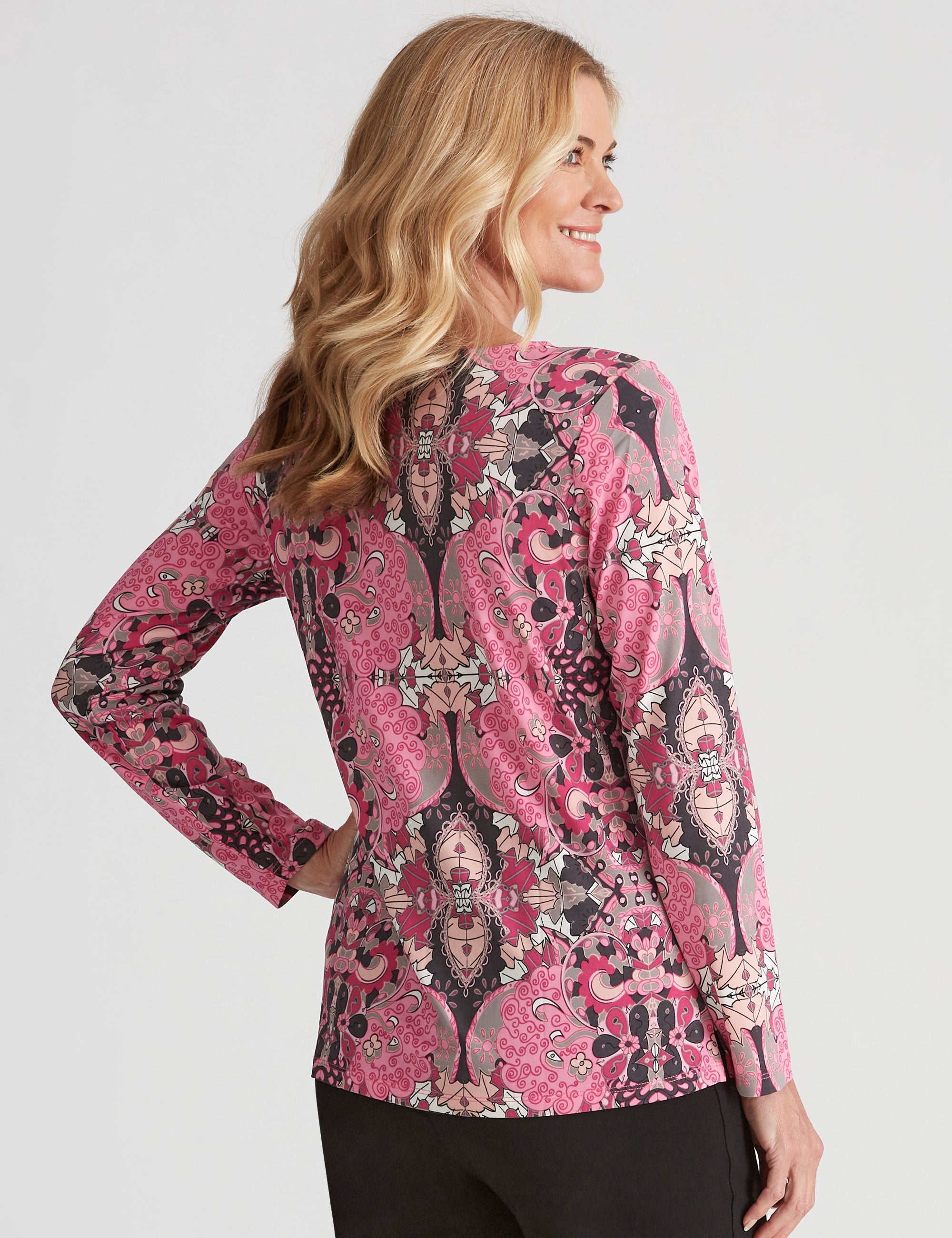 Noni B Knitwear Hot Fix Paisley Top | Noni B