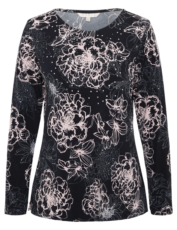 NONI B KNIT HOTFIX PAISLEY TOP, hi-res image number null