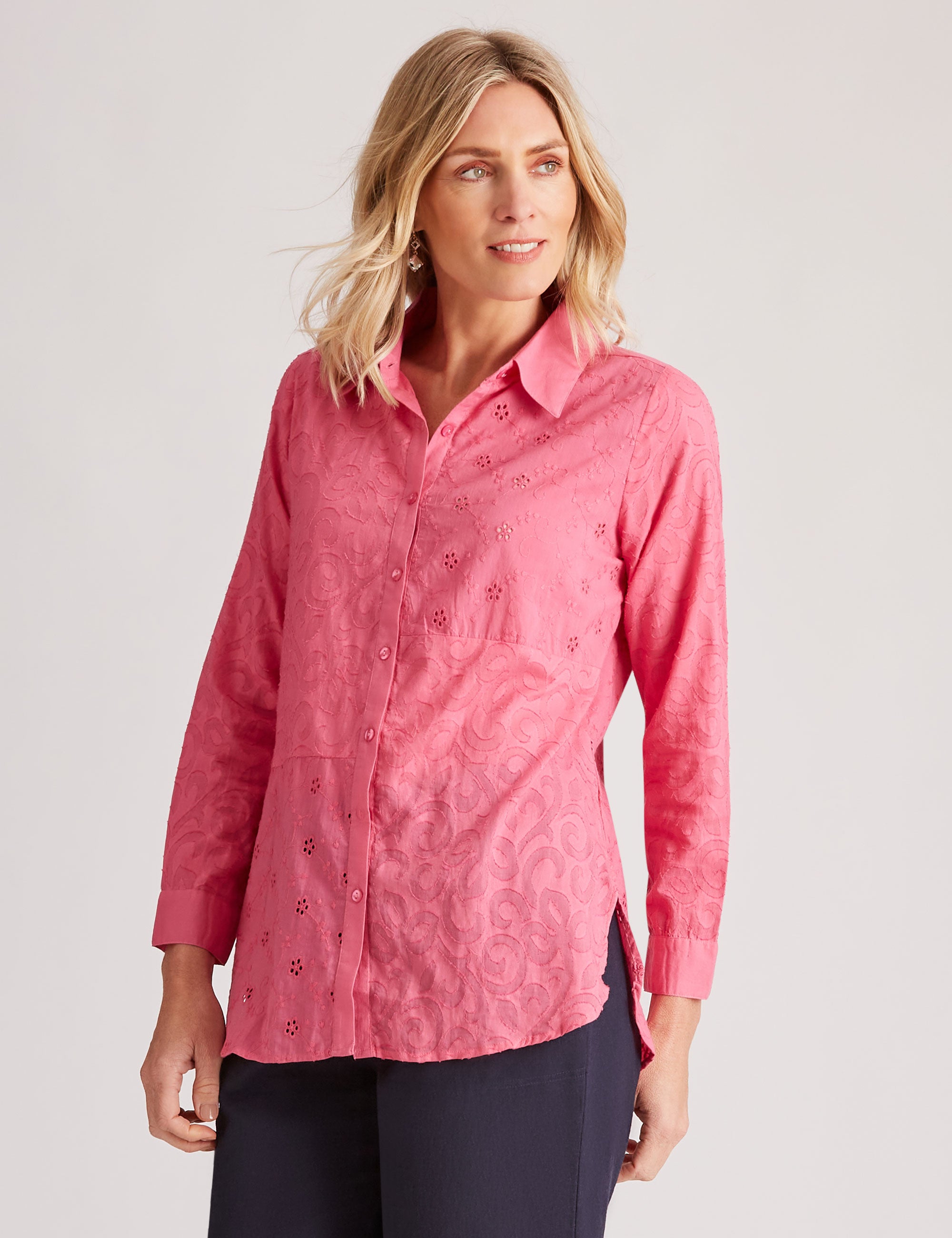 Noni B Cotton Patchwork Shirt Liz Jordan 