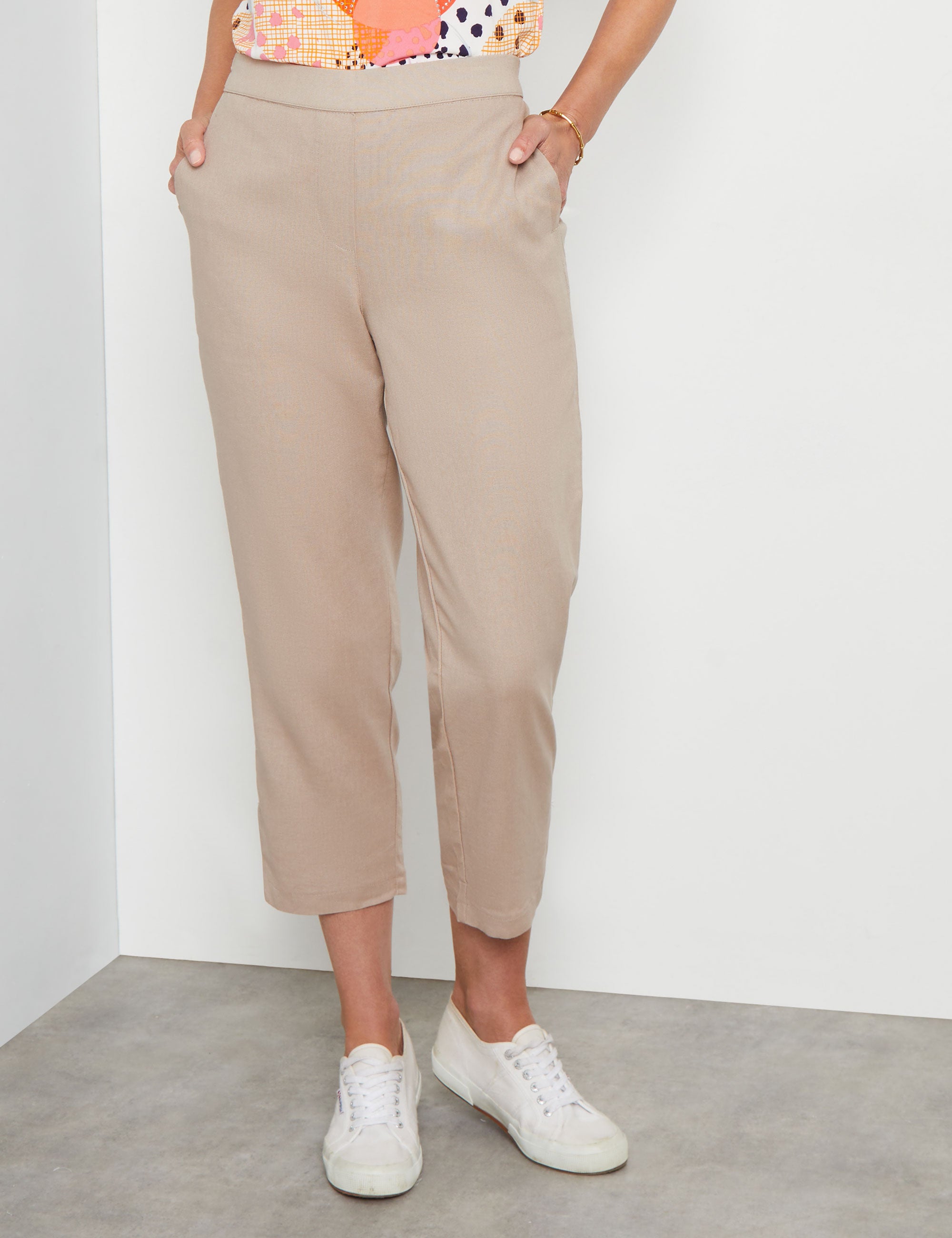 NONI B PULL ON LINEN PANTS | Liz Jordan