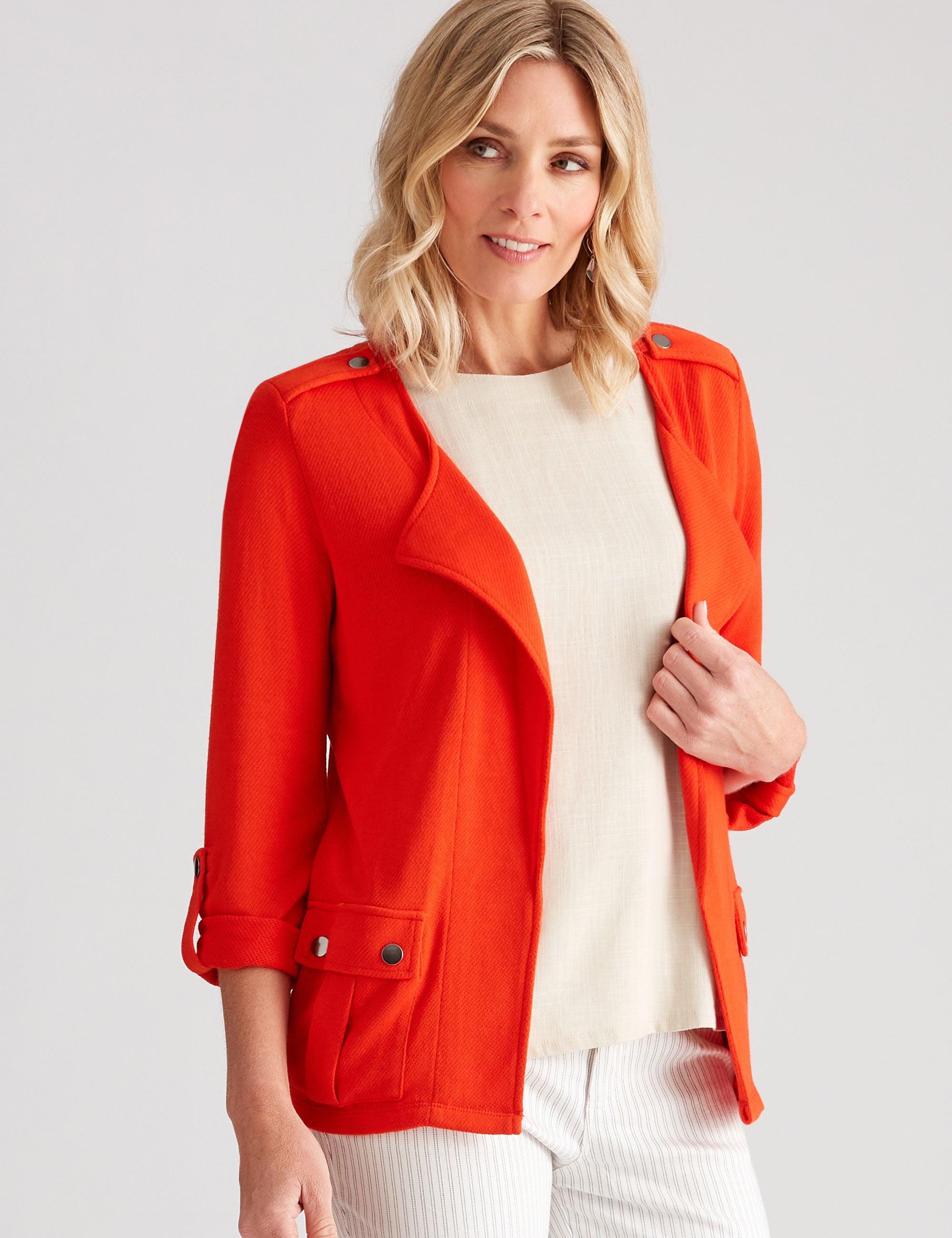 NONI B KNIT LINEN JACKET | W Lane