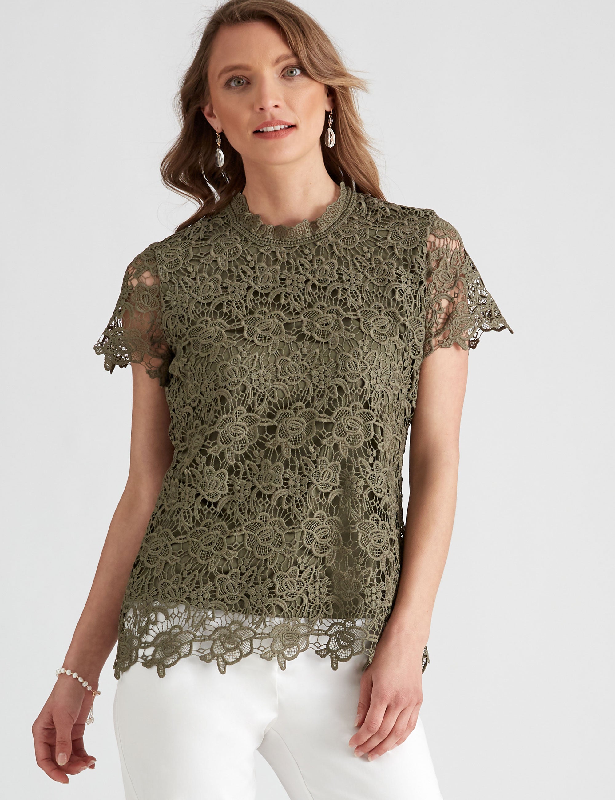 LIZ JORDAN LACE TOP | Liz Jordan