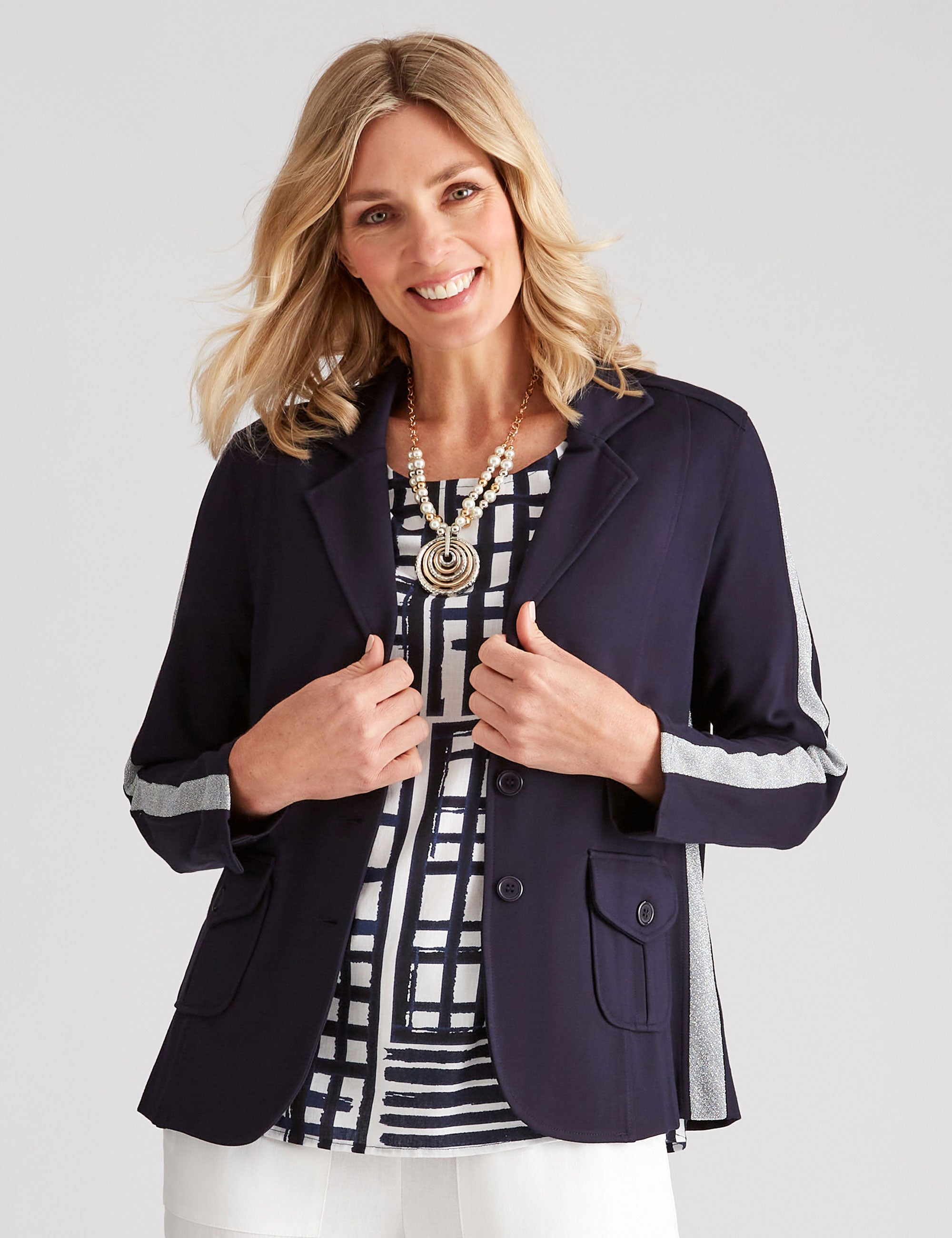 Noni B Ponte Lurex Jacket | Noni B