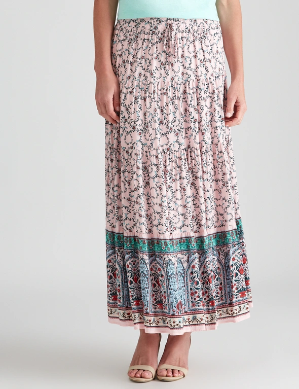 Noni B Tiered Floral Maxi Skirt, hi-res image number null