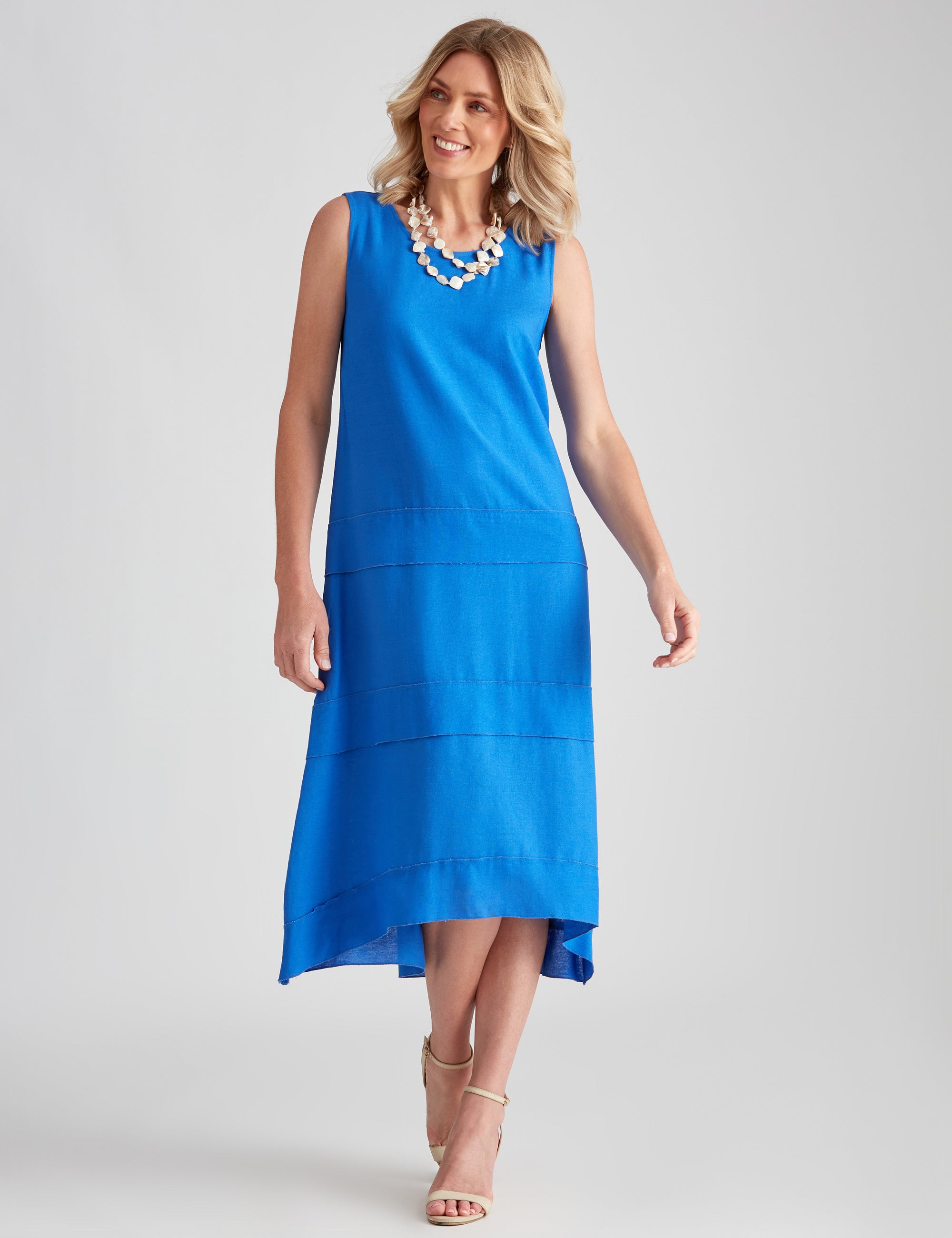 Noni B Tiered Linen High Low Dress | W Lane