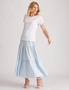 Noni B Tiered Linen Polka Dot Skirt, hi-res