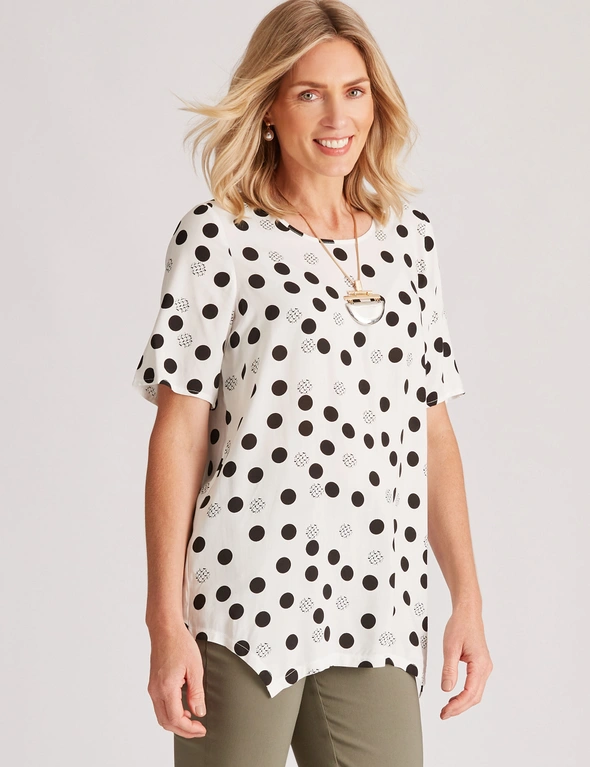 Noni B Cotton Spot Tunic Top, hi-res image number null