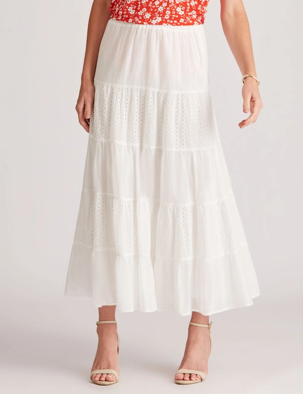 Noni B Cotton Cut Out Maxi Skirt, hi-res image number null