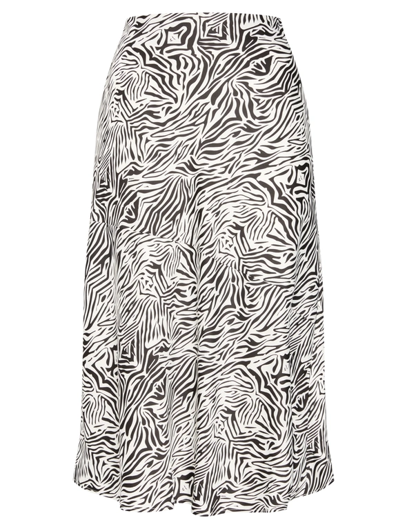 Liz Jordan Panelled Midi Zebra Skirt, hi-res image number null
