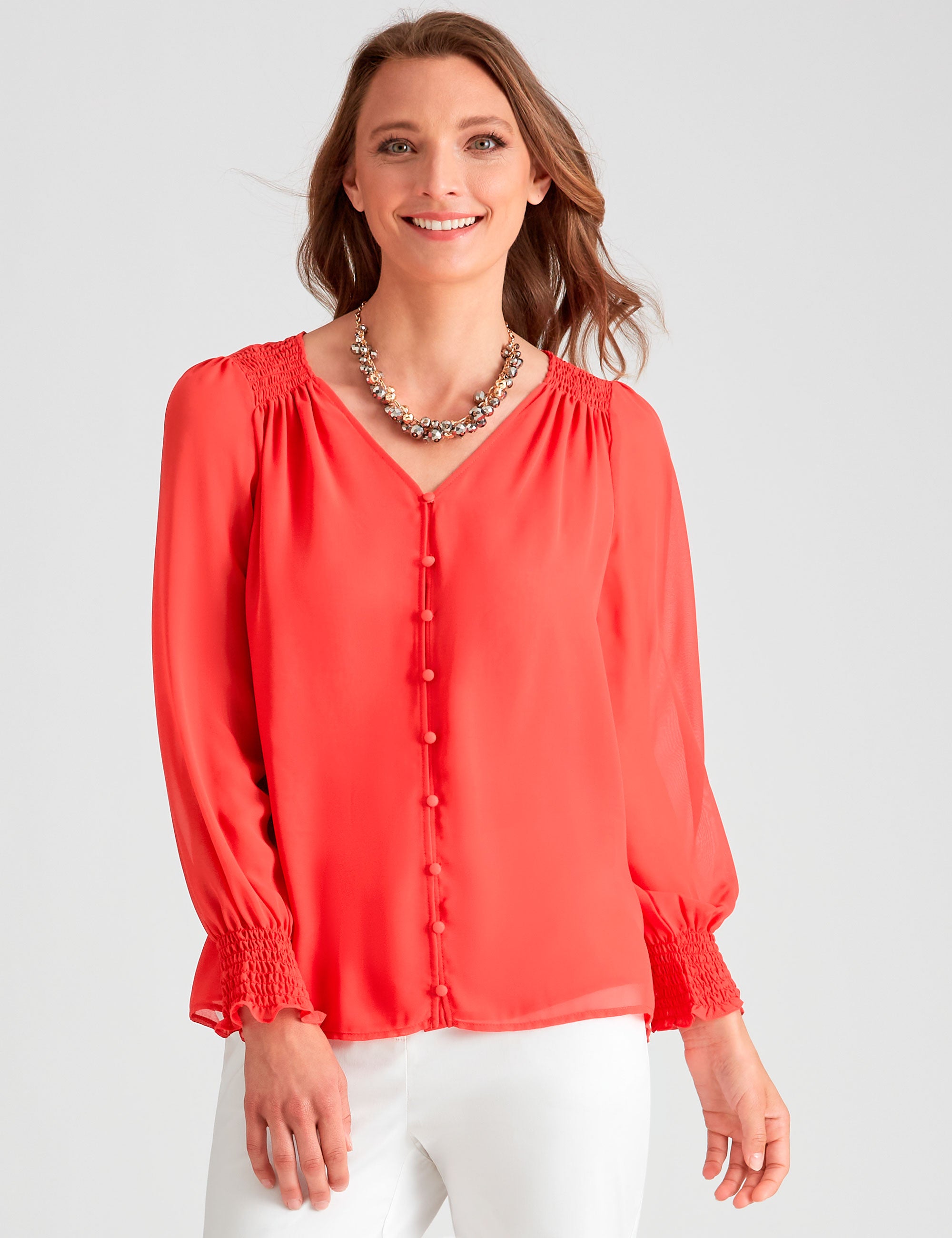 Liz Jordan SHIRRING DETAIL SHIRT | Autograph