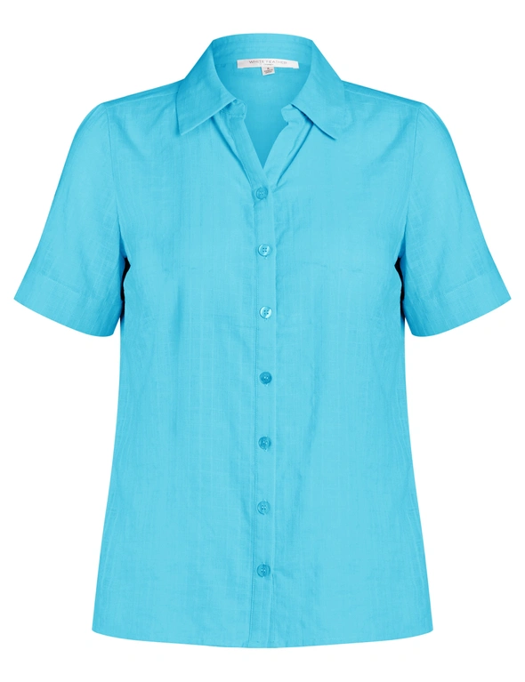 Noni B Short Sleeve Dobby Shirt, hi-res image number null