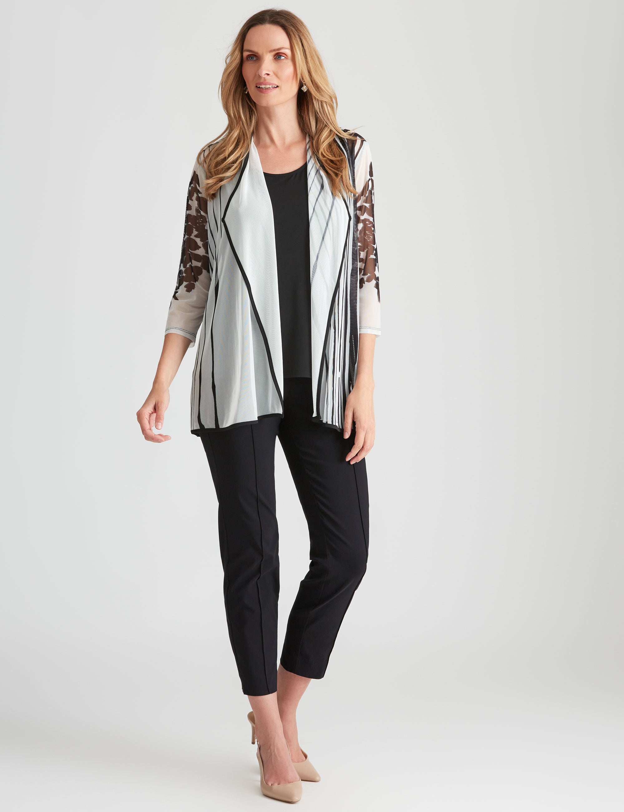 Noni B Waterfall Mesh Twinset Jacket & Top | Noni B