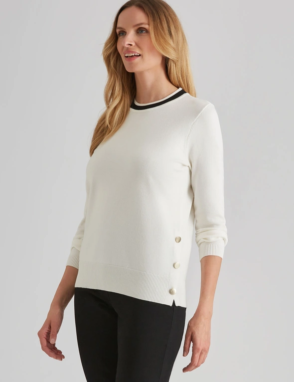Noni B Contrast Neck Knitwear Jumper, hi-res image number null