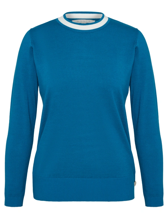 Noni B Contrast Neck Knitwear Jumper, hi-res image number null
