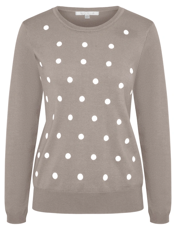 NONI B EMBROIDERED SPOT KNITWEAR JUMPER, hi-res image number null