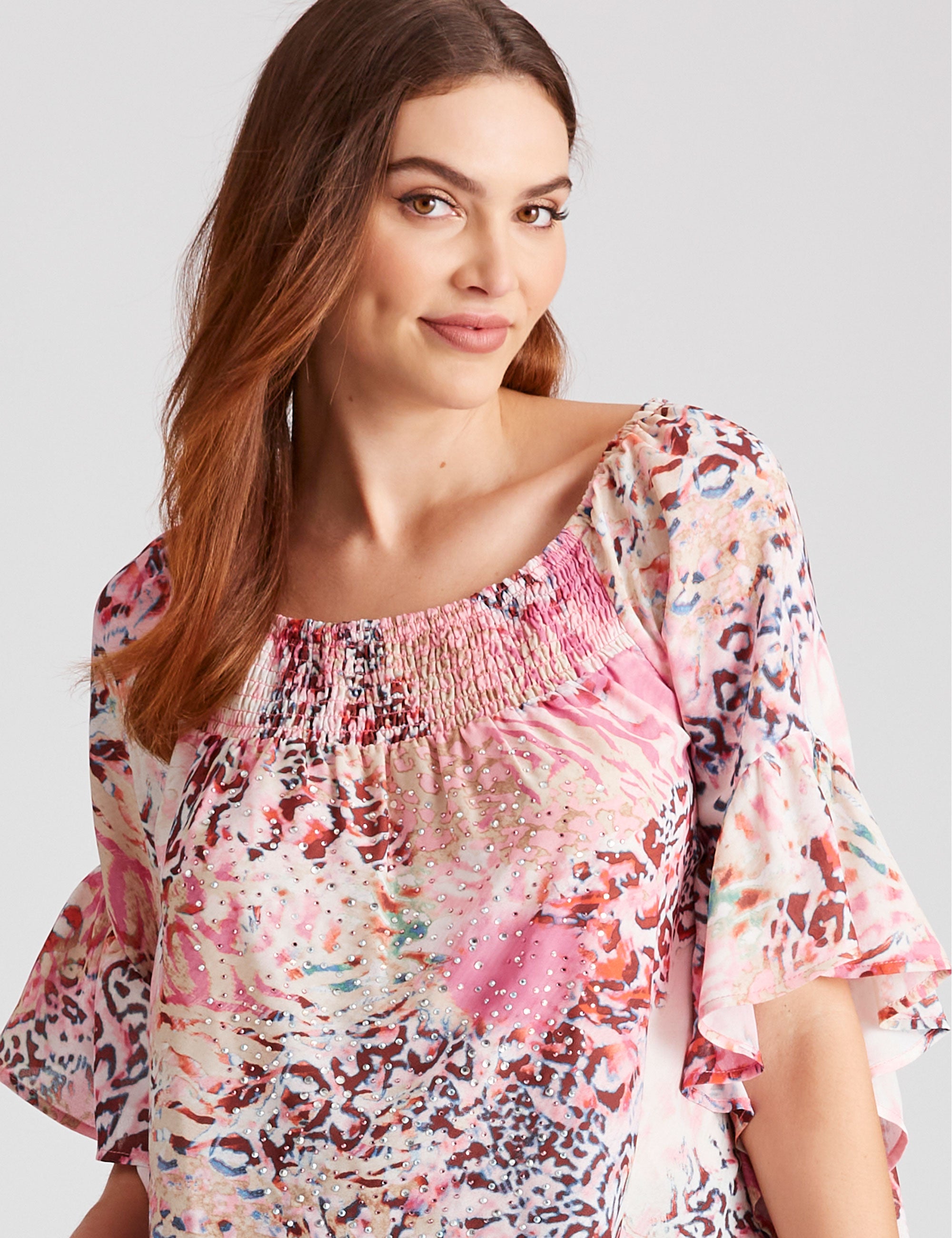 Liz Jordan Embellished Kaftan Top Liz Jordan