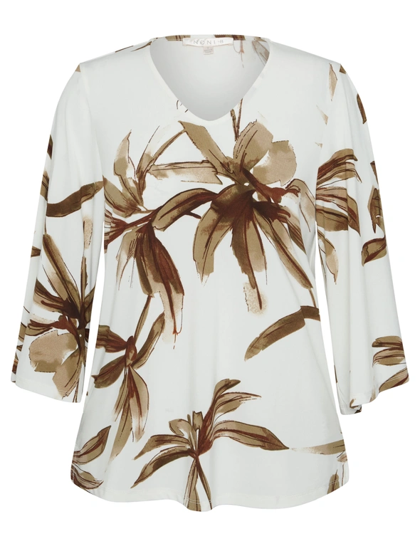NONI B BELL SLEEVE PUFF PRINT TOP, hi-res image number null