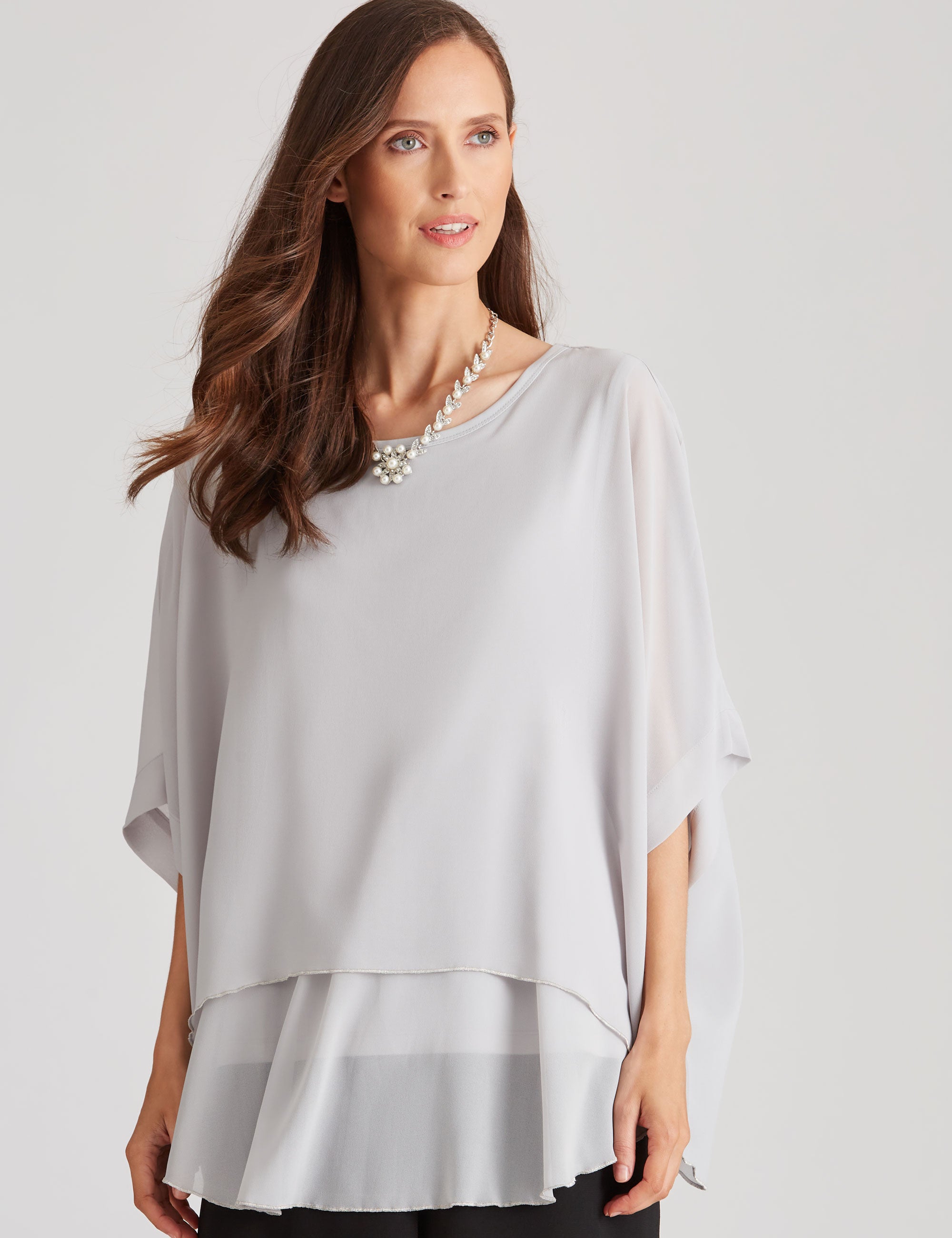 NONI B CHIFFON OVERLAY TOP | EziBuy Australia