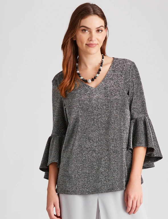 Noni B Bell Sleeve Lurex Top, hi-res image number null