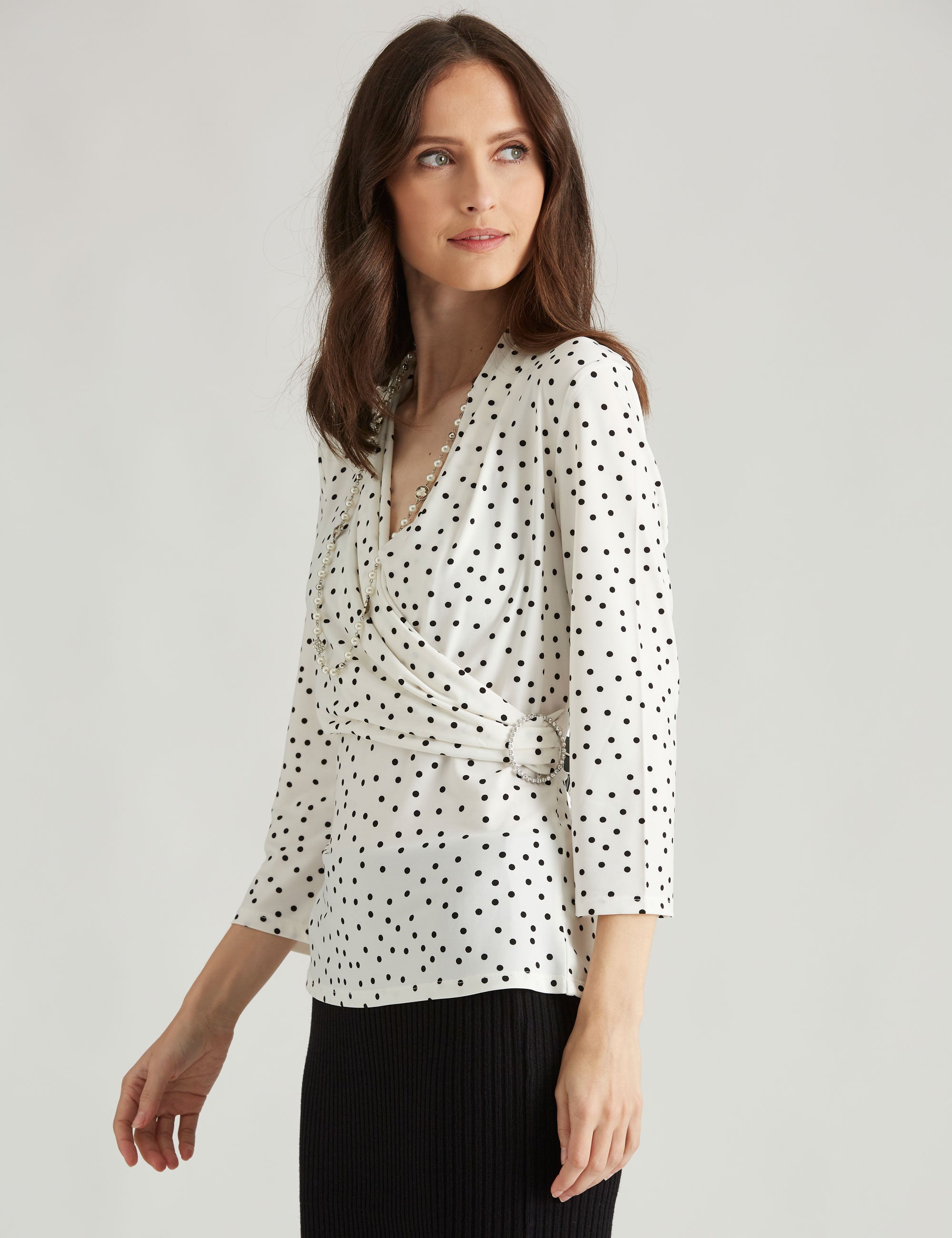 Noni B Polka Dot Wrap Top | EziBuy Australia