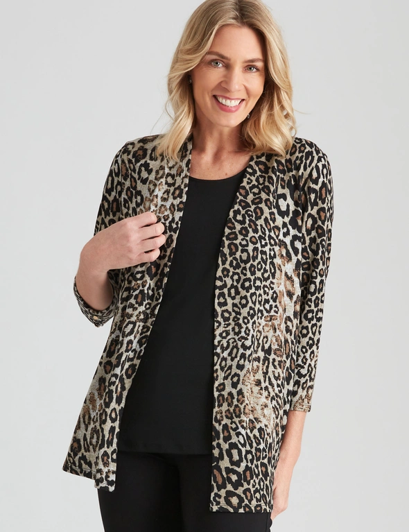 Noni B Button Leopard Cardigan | Liz Jordan