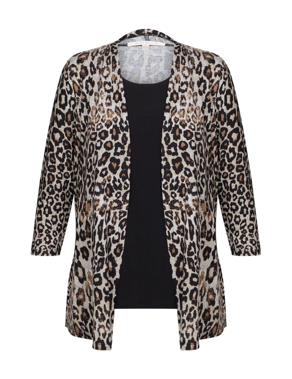 Noni B Button Leopard Cardigan | Liz Jordan