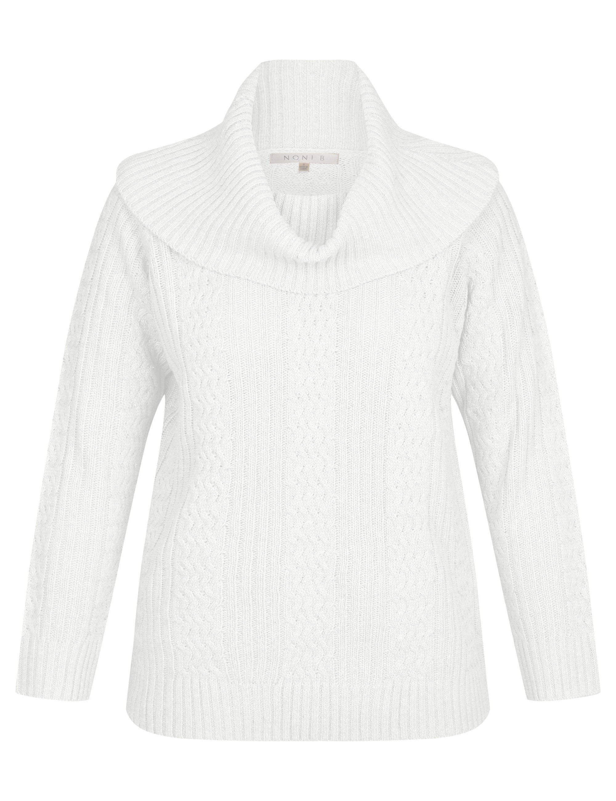 NONI B COWL NECK CABLE JUMPER | Noni B