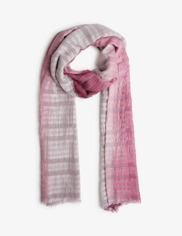 Noni B Ombre Stripe Woven Scarf, hi-res image number null
