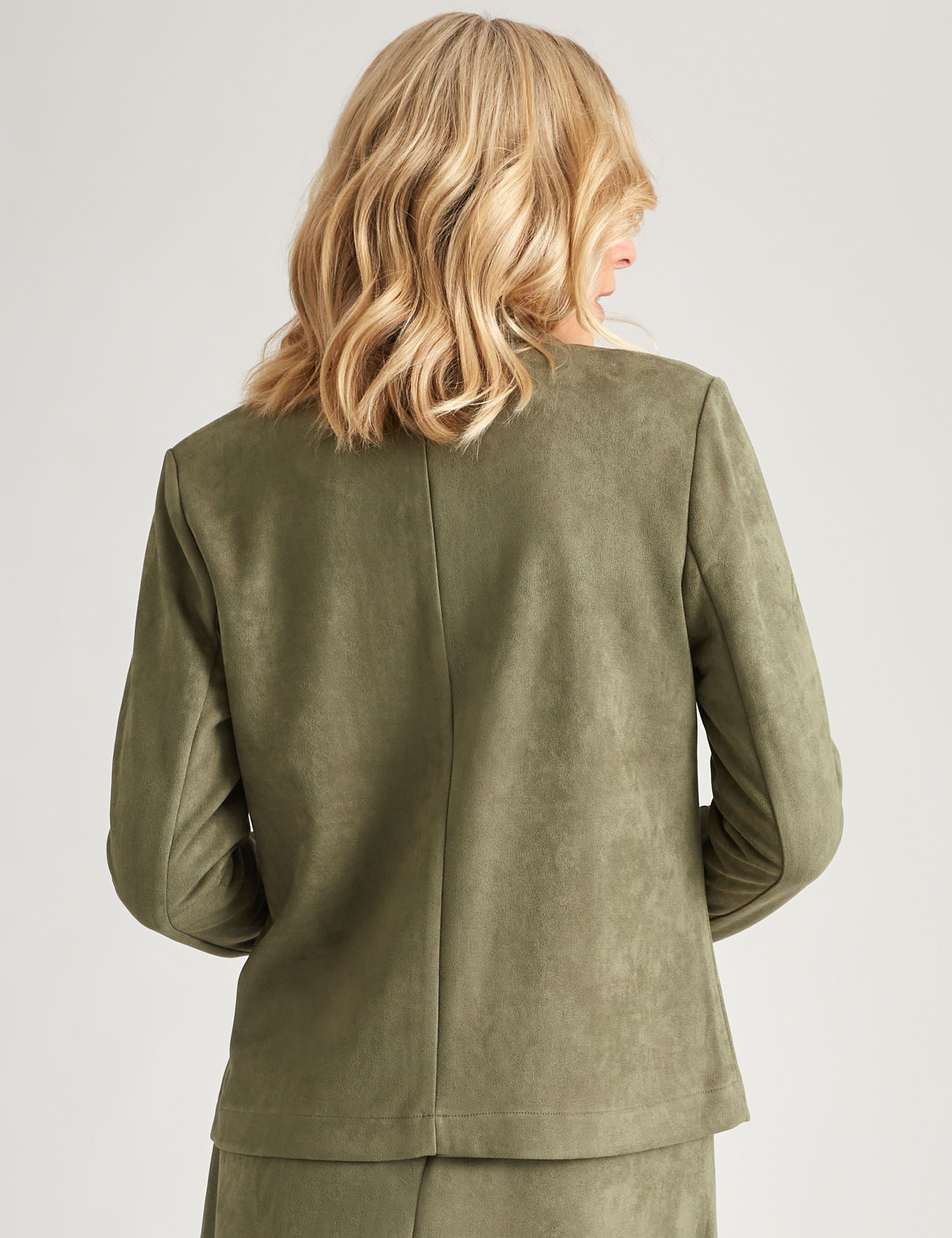 NONI B Womens Jackets Vests Suedette Zipped Through Jacket