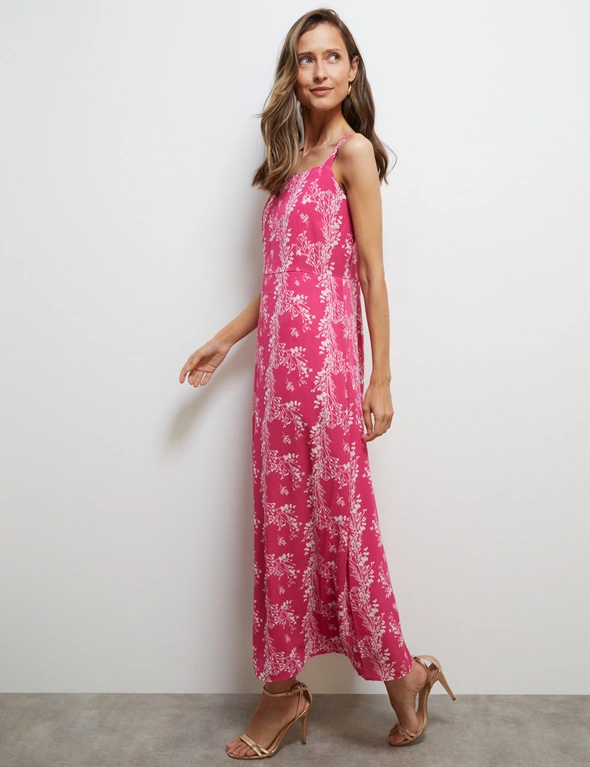 Noni B Leaf Print Maxi Dress | W Lane