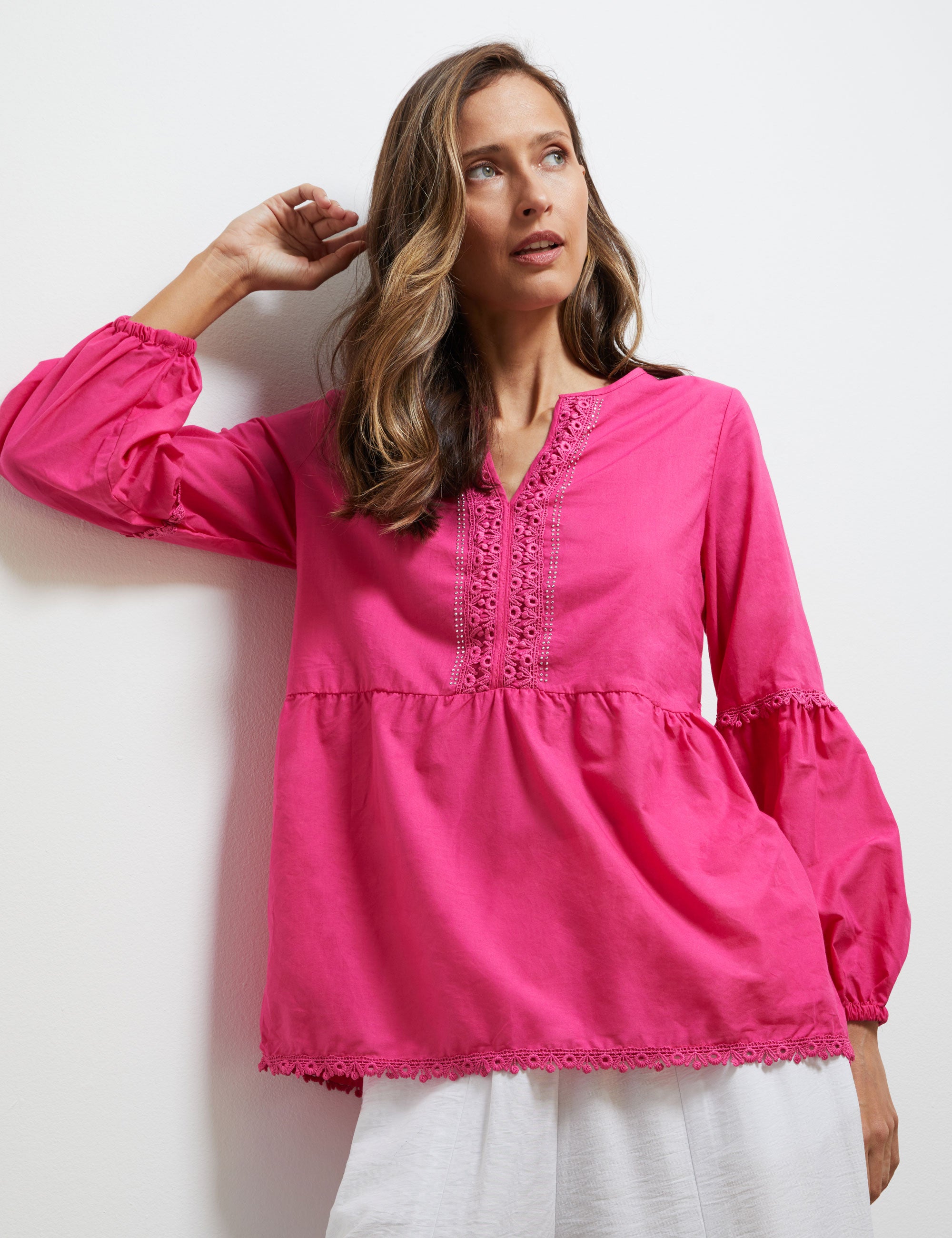 Noni B Lace Trim Printed Top | EziBuy Australia