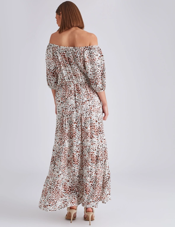 Noni B Printed Tiered Maxi Dress | W Lane
