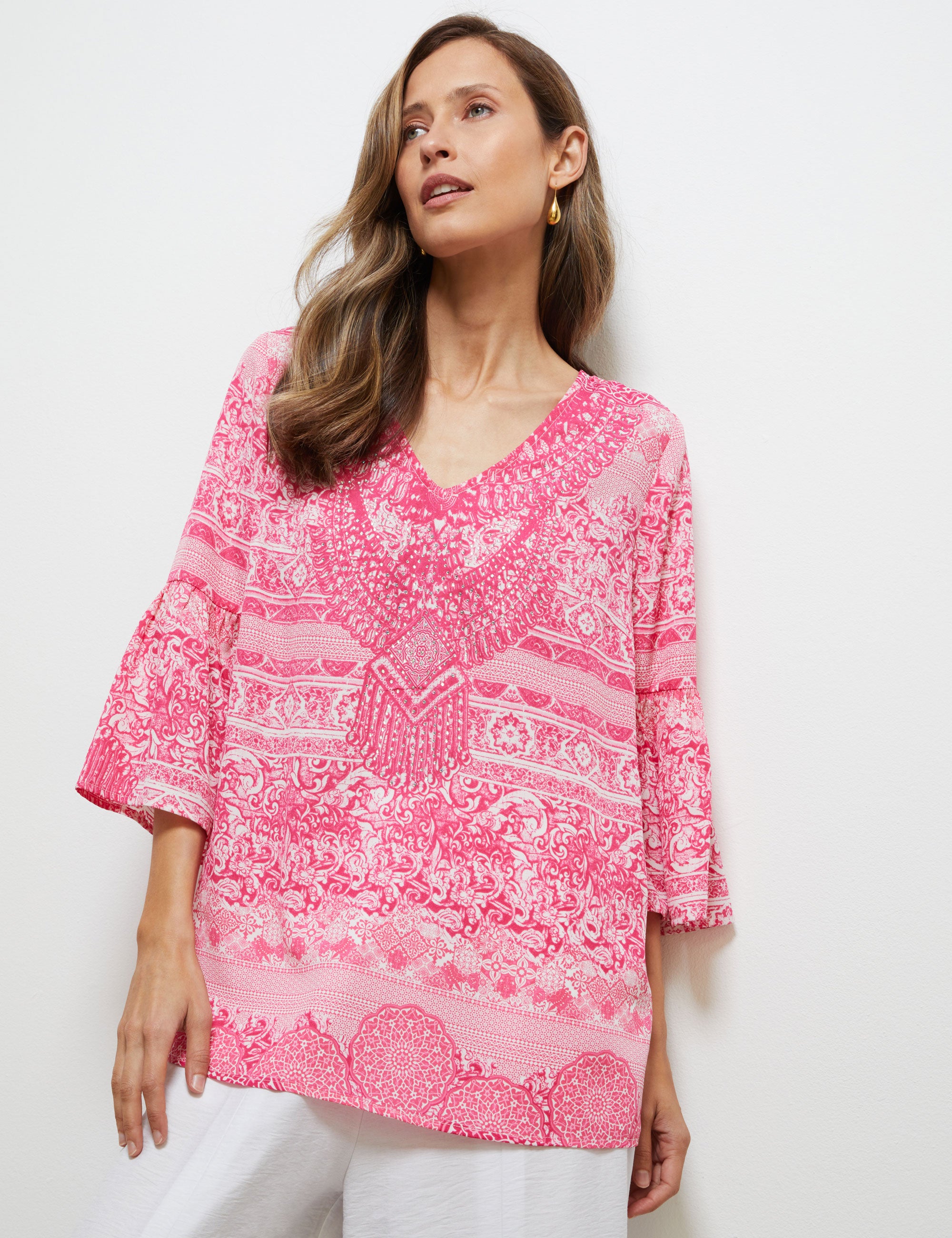 Noni B Hotfix Frill Kaftan Top | Noni B