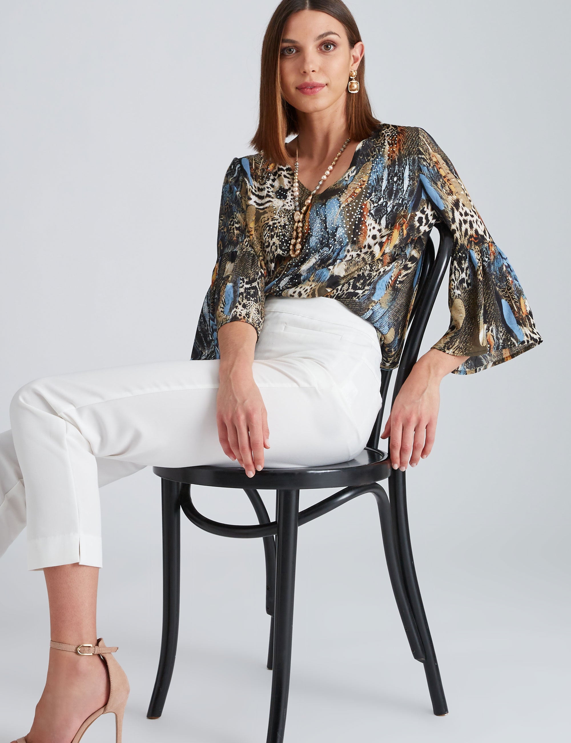 Noni B Hotfix Frill Kaftan Top | EziBuy Australia