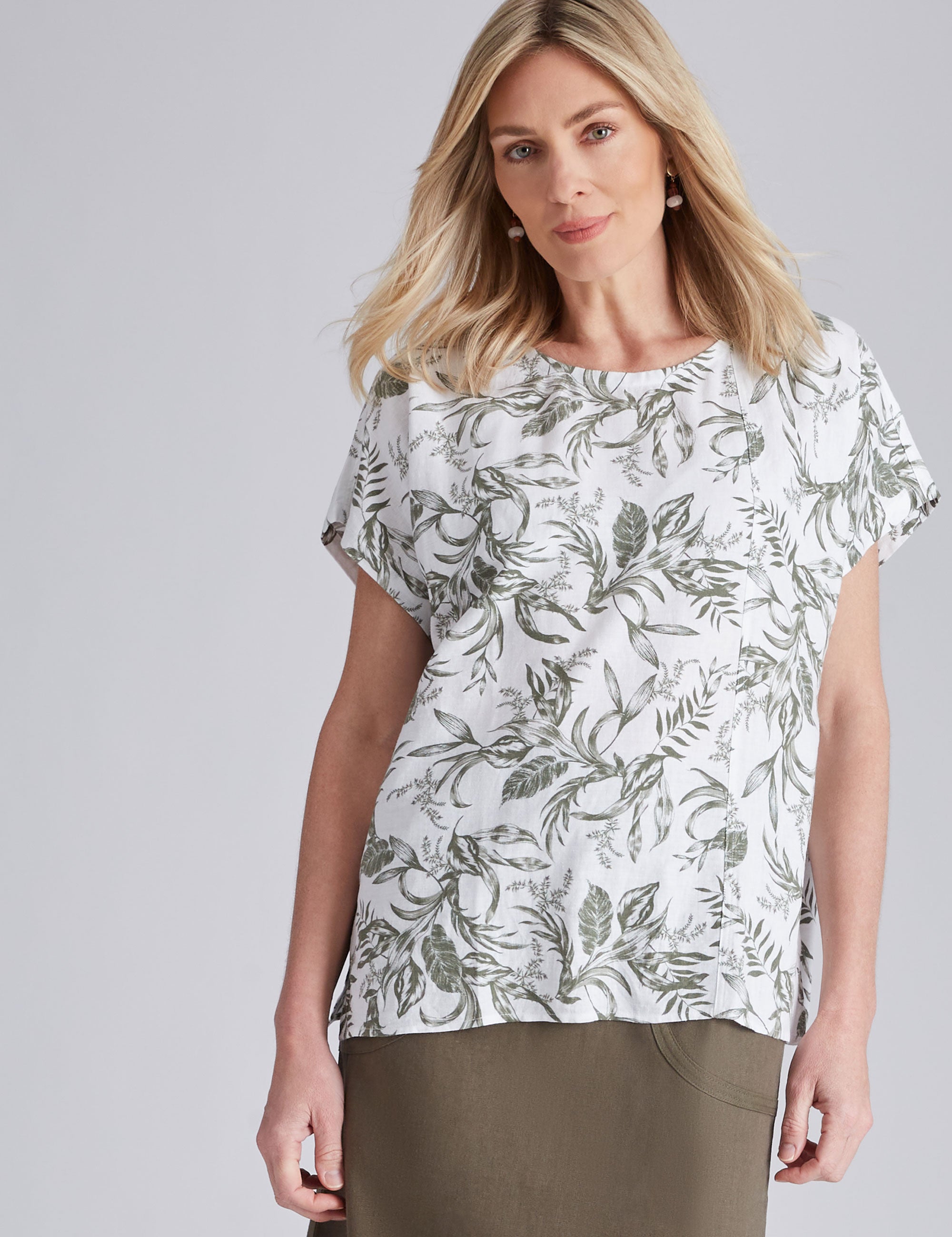 Noni B Stripe Linen Top | Noni B