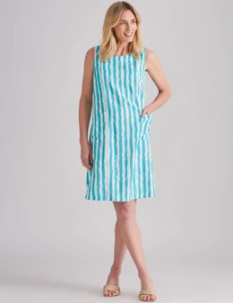 Noni B Stripe Panelled Linen Dress