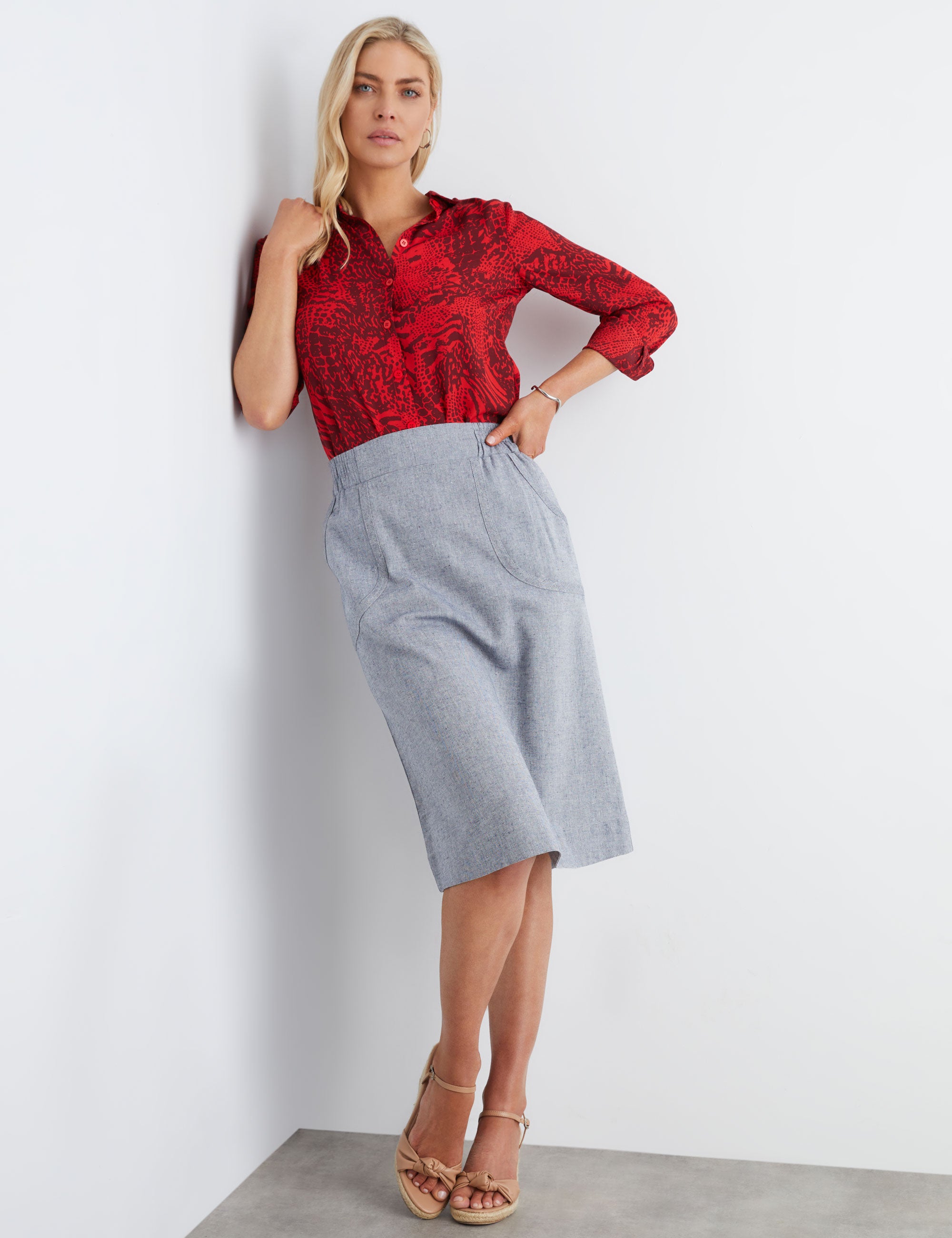 Noni B Pull On Linen Skirt | Noni B